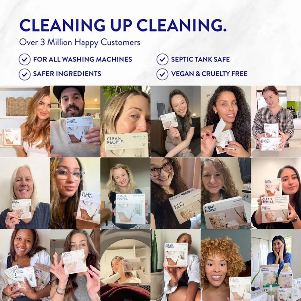 The Clean People Laundry Detergent Sheets - Soap - Ultra 96 Count