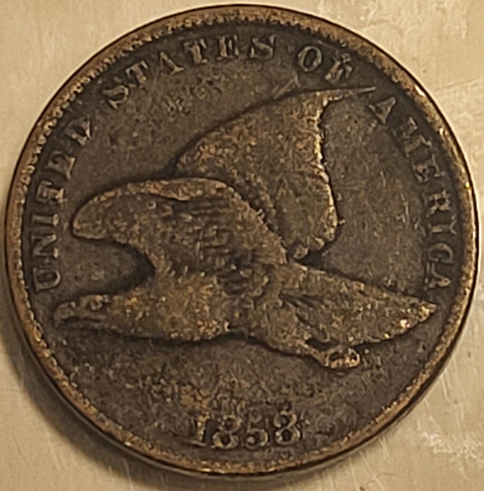 1858 Flying Eagle Cent! Great Condition Obverse! Small Letters!