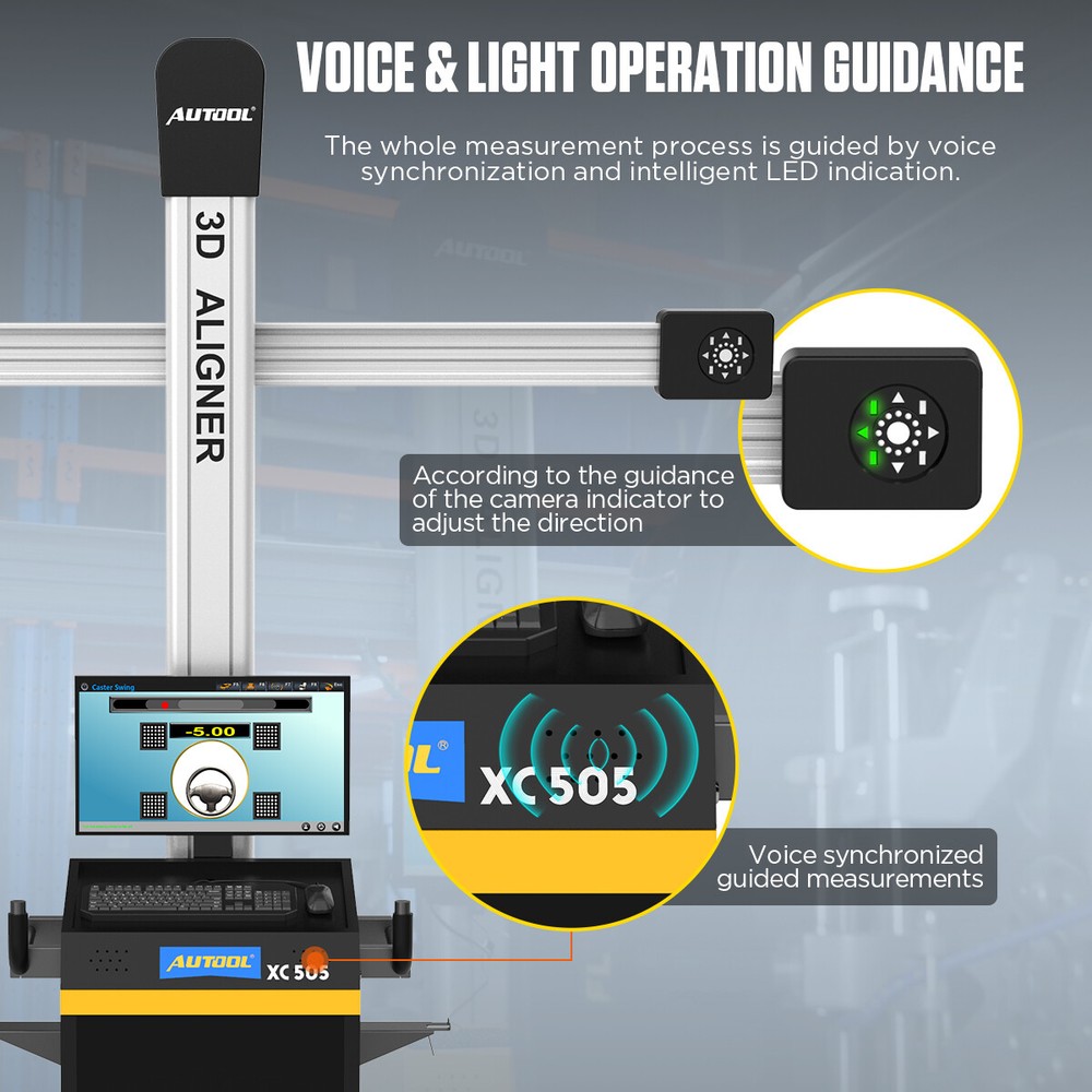 Car Wheel Alignment Machine 3D Tire Aligner System Fully Automatic Positioner