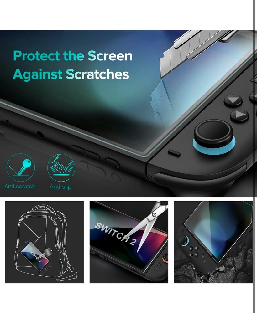 3-Pack Screen Protector Tempered Glass for Nintendo Switch