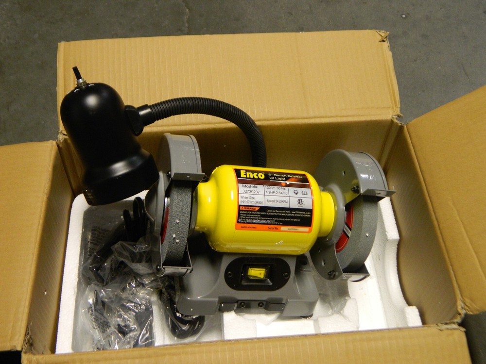 Enco 36″ x 4″ Horizontal & Vertical Combination Sanding Machine: 6″ Disc Dia