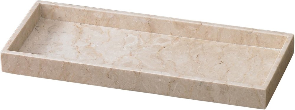 Creative Home Natural Java Marble Tray Handcrafted Stone Organizer for Beige