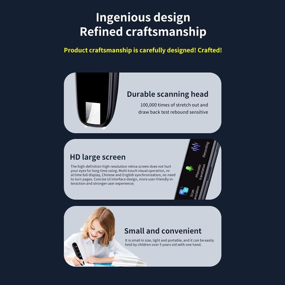 Offline Translation Pen 123 Languages Dictionary Intelligent Scanning Reader