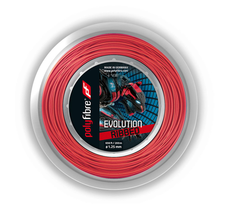 Polyfibre Evolution Ribbed 1.25mm Tennis String Racket Racquet Poly String 200m