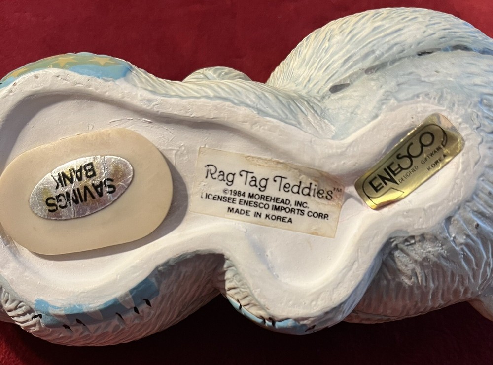 Morehead Rag Tag Teddy Figurines & Bank