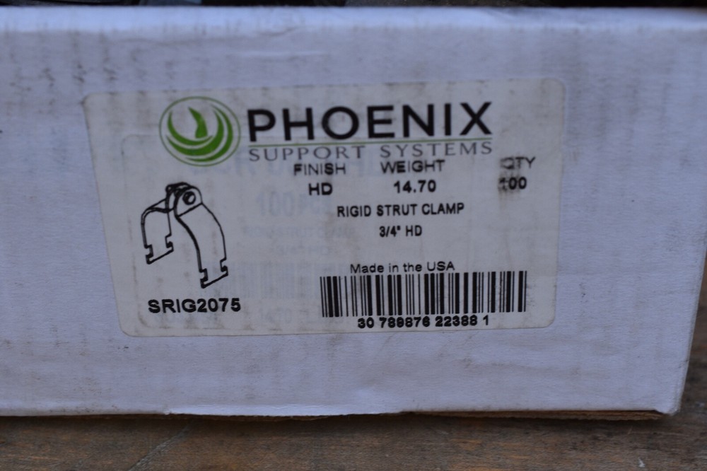 phoenix ridgid strut clamp 3/4" hd, 100 pc