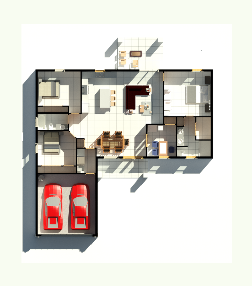BLUEPRINTS CONTEMPORARY HOUSE PLAN ARCHUP #111P