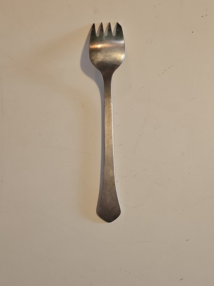 Vintage Soviet Silverware Cocktail Fork Silver Plated Baby Fork Bead Design