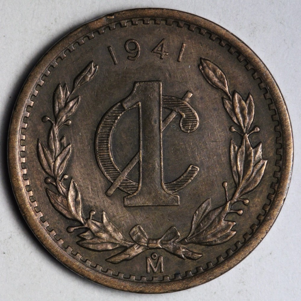 1941 Mexico 1 Centavo E385 GK