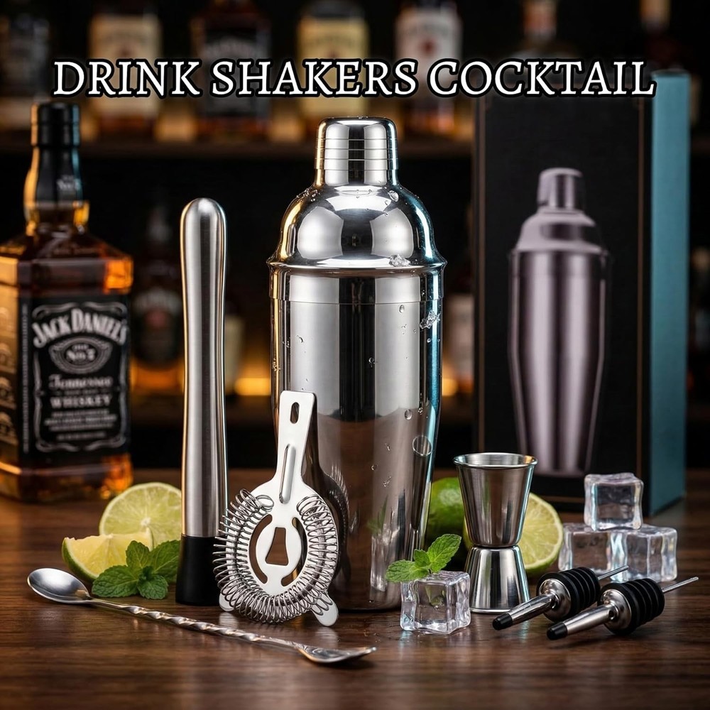 Professional Cocktail Shaker Set Bartender Kit
