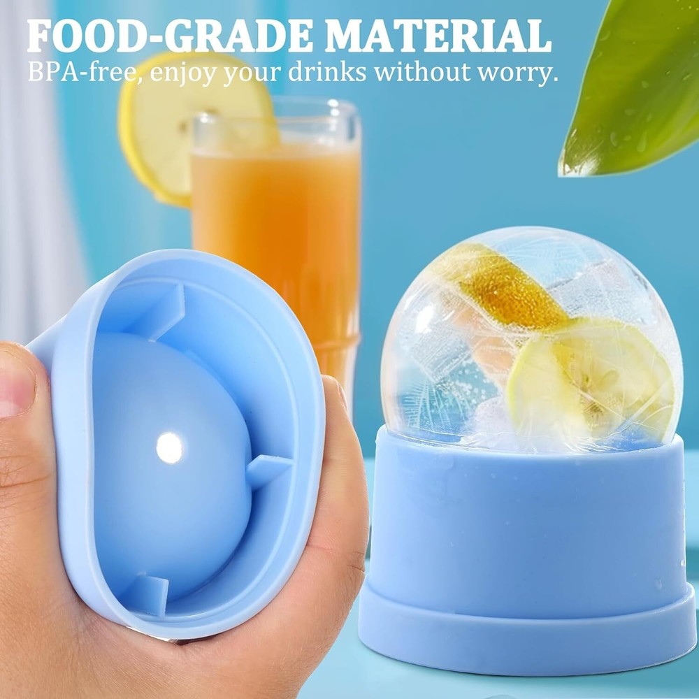Slow-Melting Stackable Large Ice Cube Mold Maker For Whisky Cocktails Beverage
