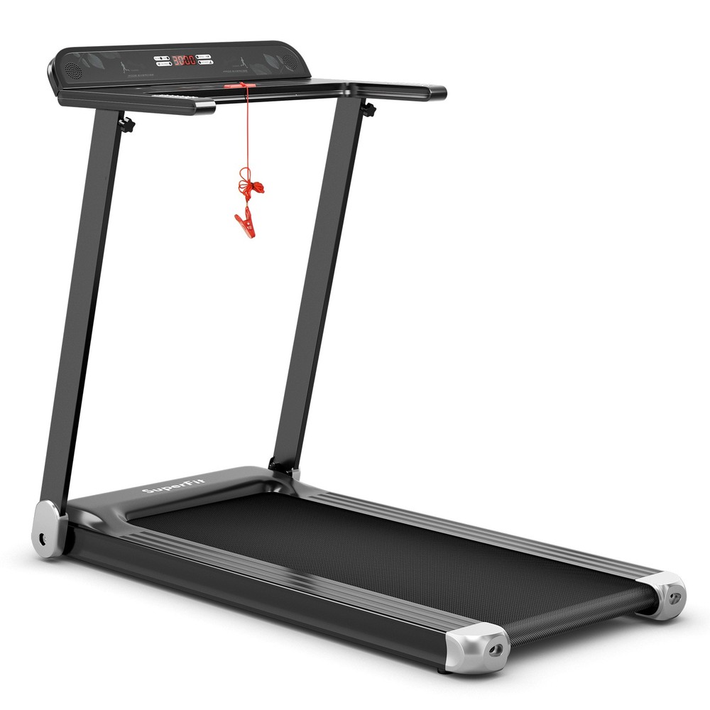 Compact Walking Running Machine Folding Electric Treadmill w/APP Control Speaker