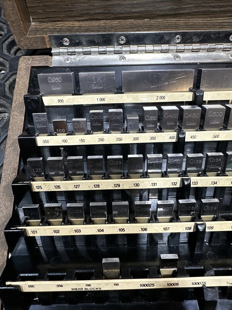 Starrett Webber Mitutoyo Mixed Gage Block Set Rectangular Machinist Tool Maker