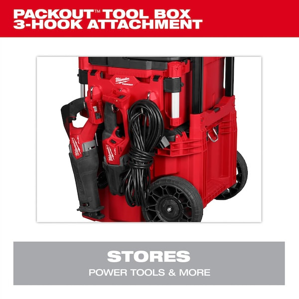 Milwaukee Tool 48-22-8606 Tool Box 3-Hook Attachment