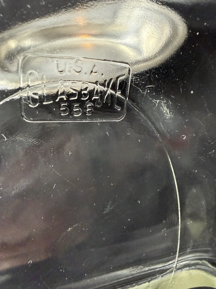 Crescent Silverware Co. Silverplate Split Serving Dish Covered W/ Glasbake