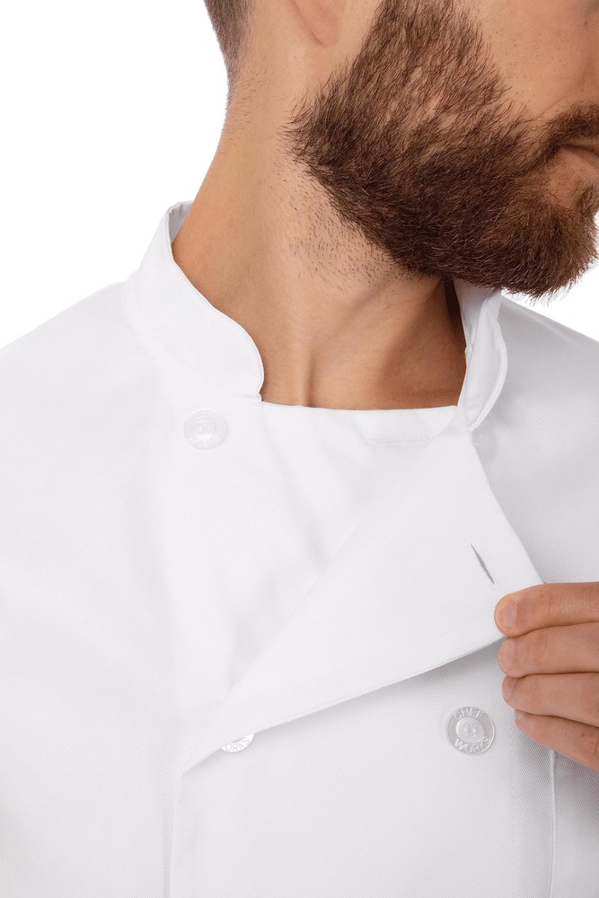 Men's Le Mans Chef Coat, White, Small