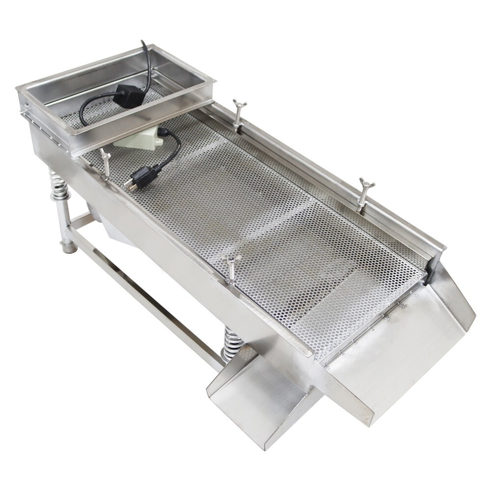 Single Layer Electric Straight Linear Vibrating Sieve Screen 4mm Screen 110V