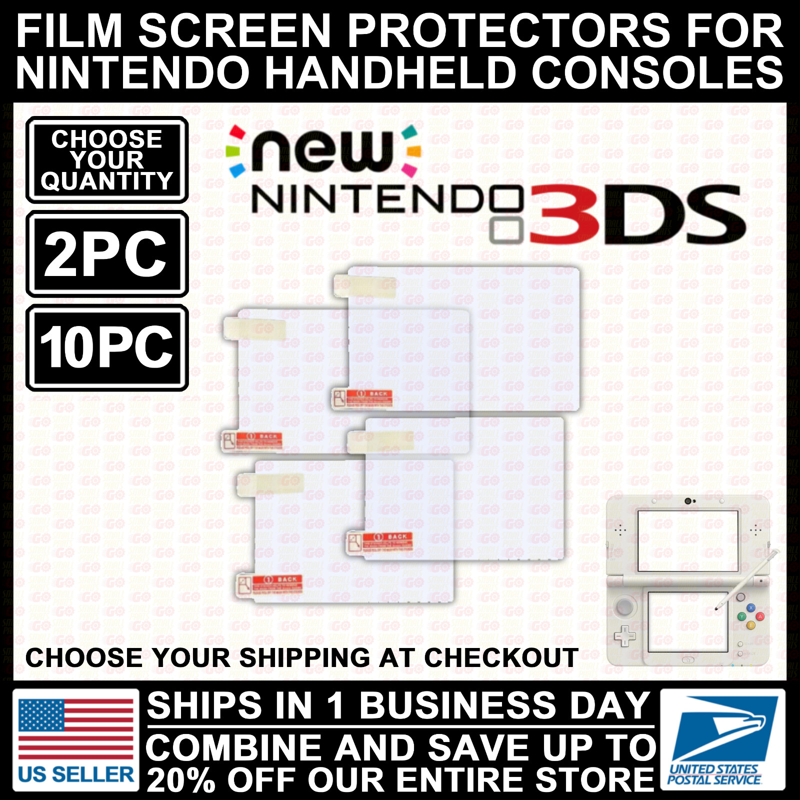Film Plastic Screen Protector For Nintendo New 3DS Model Console