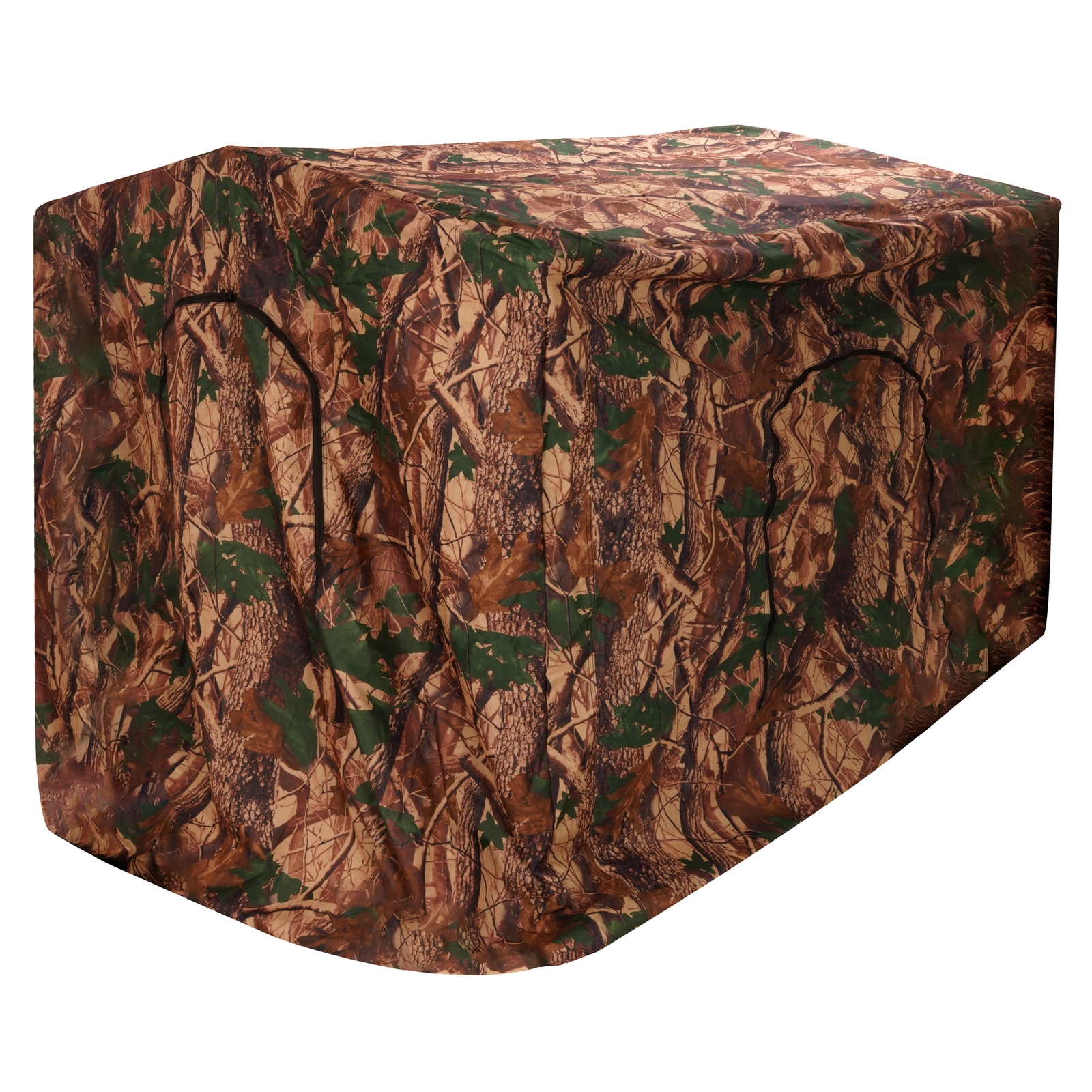 24LBS Steel+Cloth 7' Tall Quad Pod Hunting Blind Cover 2 Person Camouflage Black
