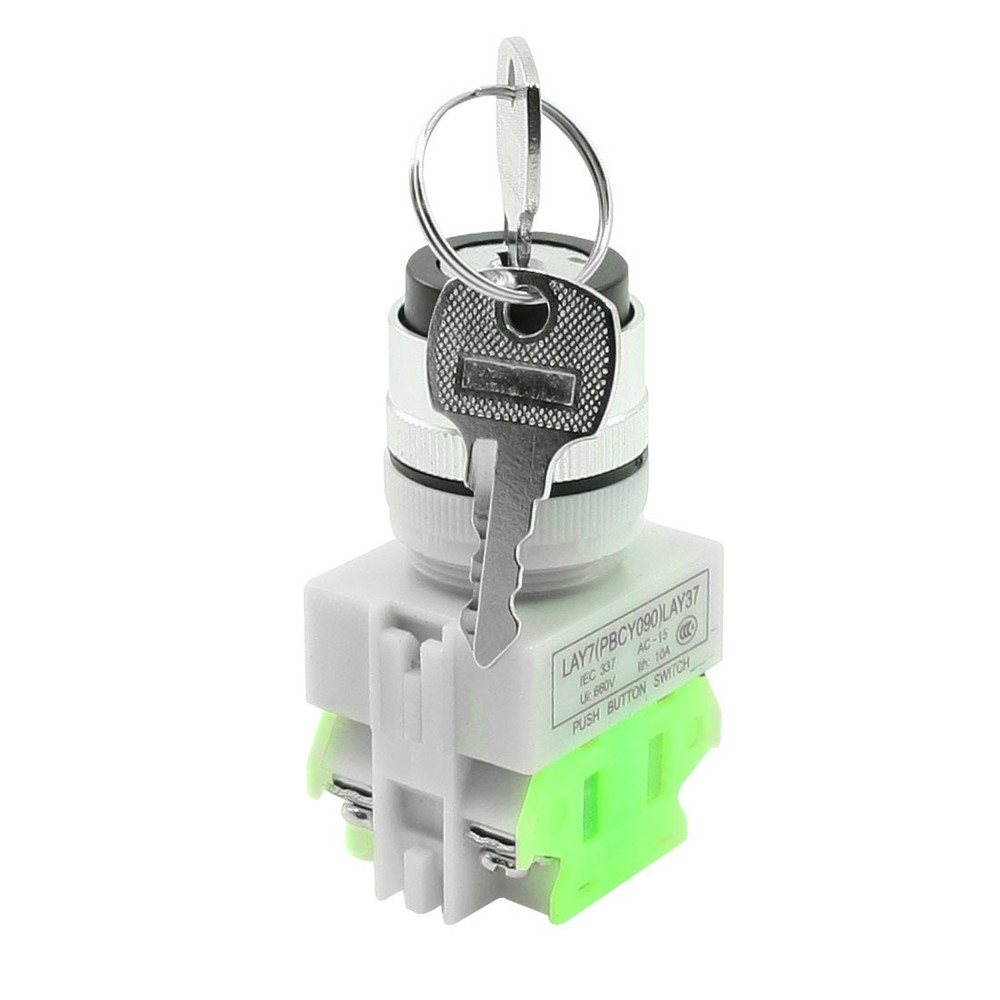 Ac 660V 10A Dpst 3 Position Rotary Selector Switch Key Lock