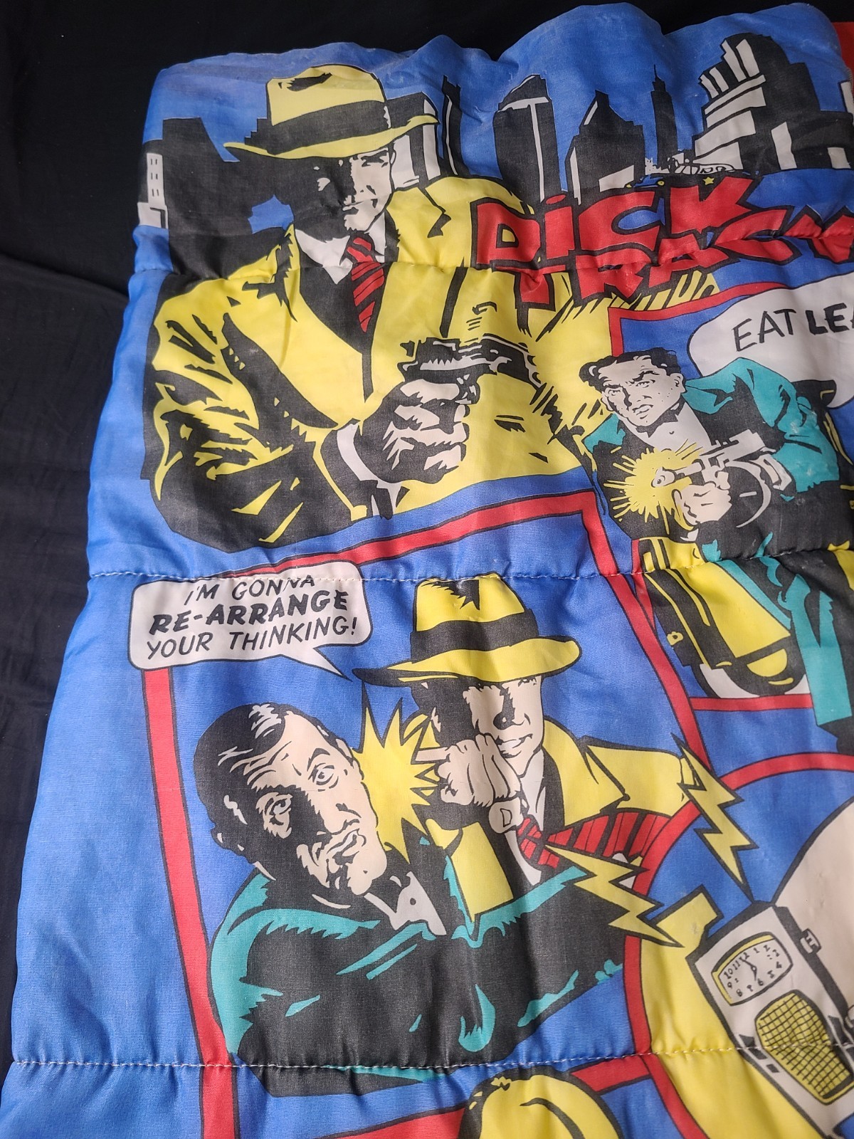 Vintage Disney 90's Made In USA Dick Tracy Movie Youth Kids Sleeping Bag 55x29