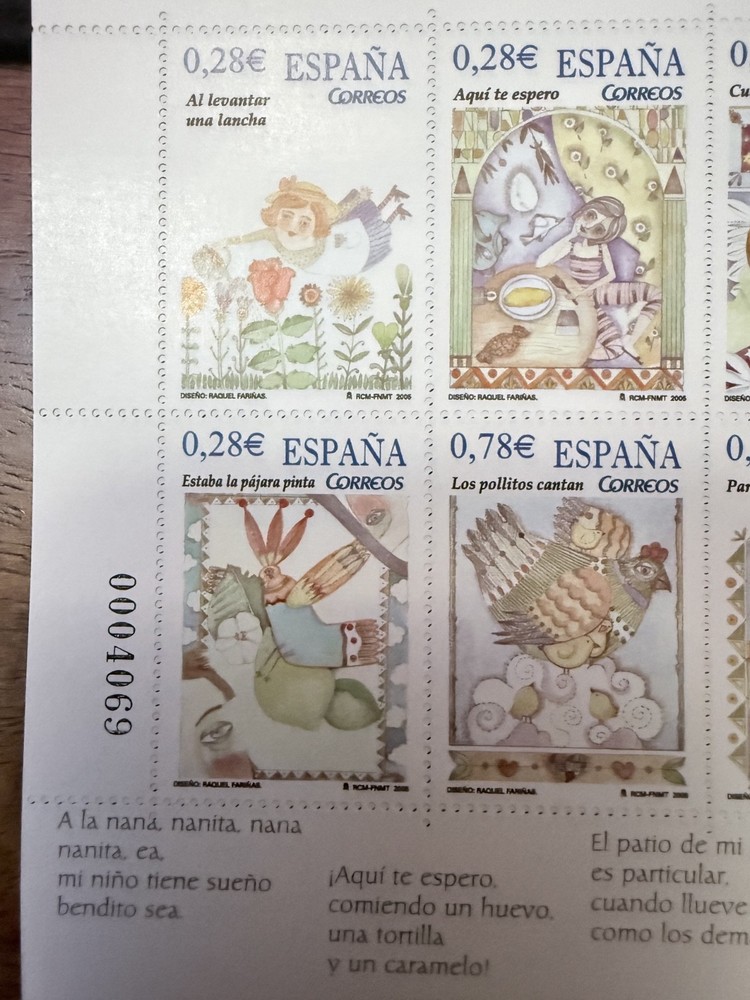 spanish stamps 3 mini sheets