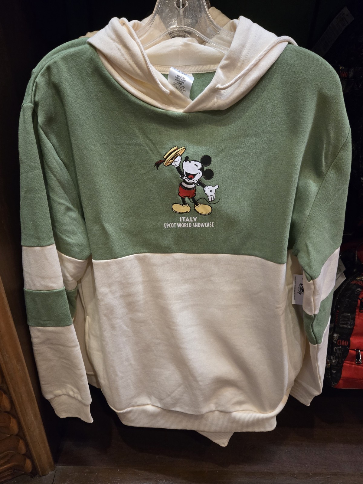 NWT!!  Disney Parks EPCOT ITALY Mickey Pullover Hoodie | Adult