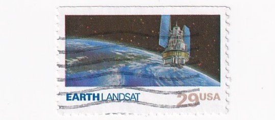 STAMP US SCOTT 2570 "Earth & Landsat" 29 CENT 1991 USED - B