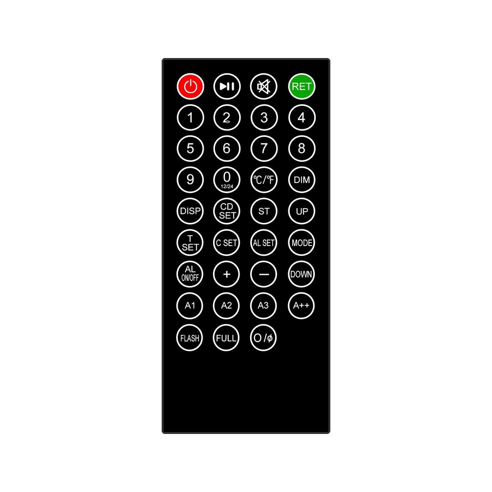 CHKOSDA Remote Control for CH3386/CH3387/CH3389 Series LED Digital Wall Clock…