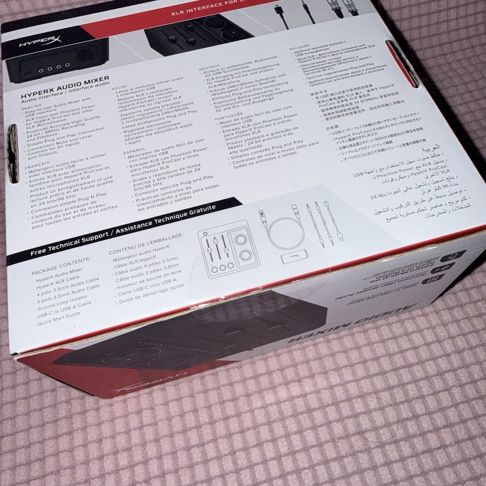 HyperX Audio Mixer USB Audio Interface with XLR and 3.5mm Inputs