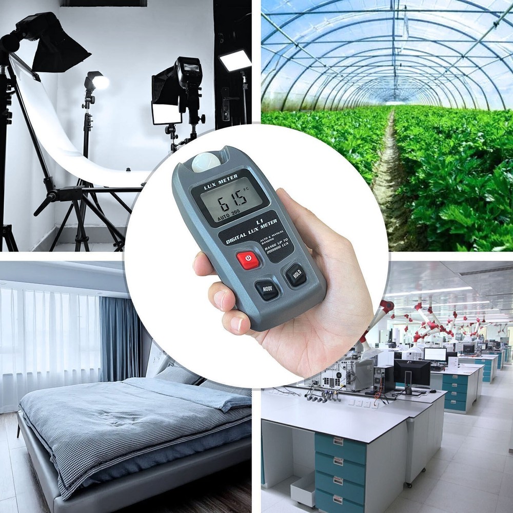 Digital Light Meter Illuminance Tester Luxmeter Illuminometer Auto Shutdown LCD