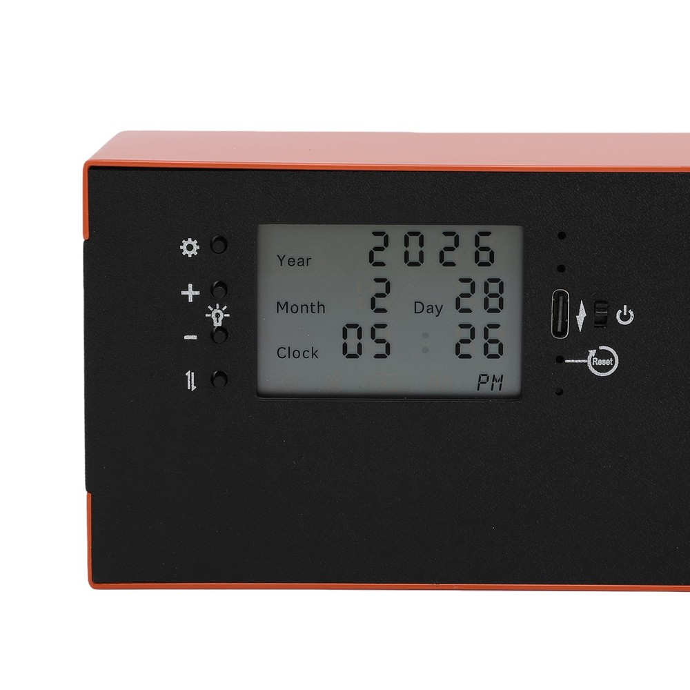 Automatic Calendar Flip Clock With LED Display For Home Office Decor