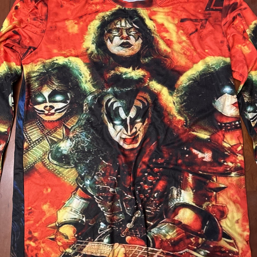 Long Sleeve KISS Band Shirt Size XL