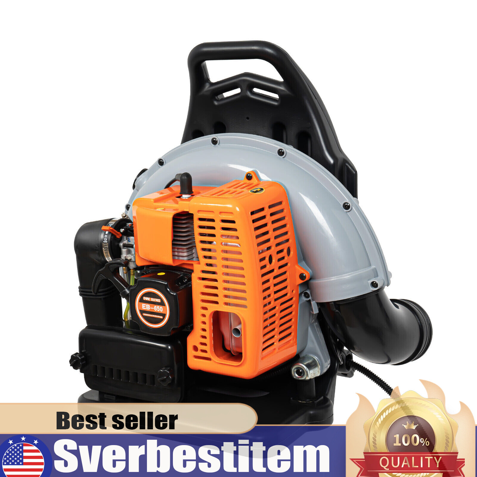 2024 New Upgraded 63CC 2-Stroke 850CFM 4.3HP Commercial Backpack Gas Leaf Blower