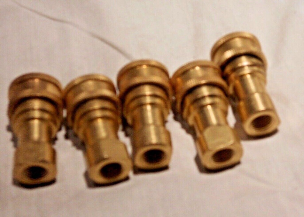 Breco 2DSF2-BI, Brass 1/4" Quick Coupler Disconnect - 10Pcs