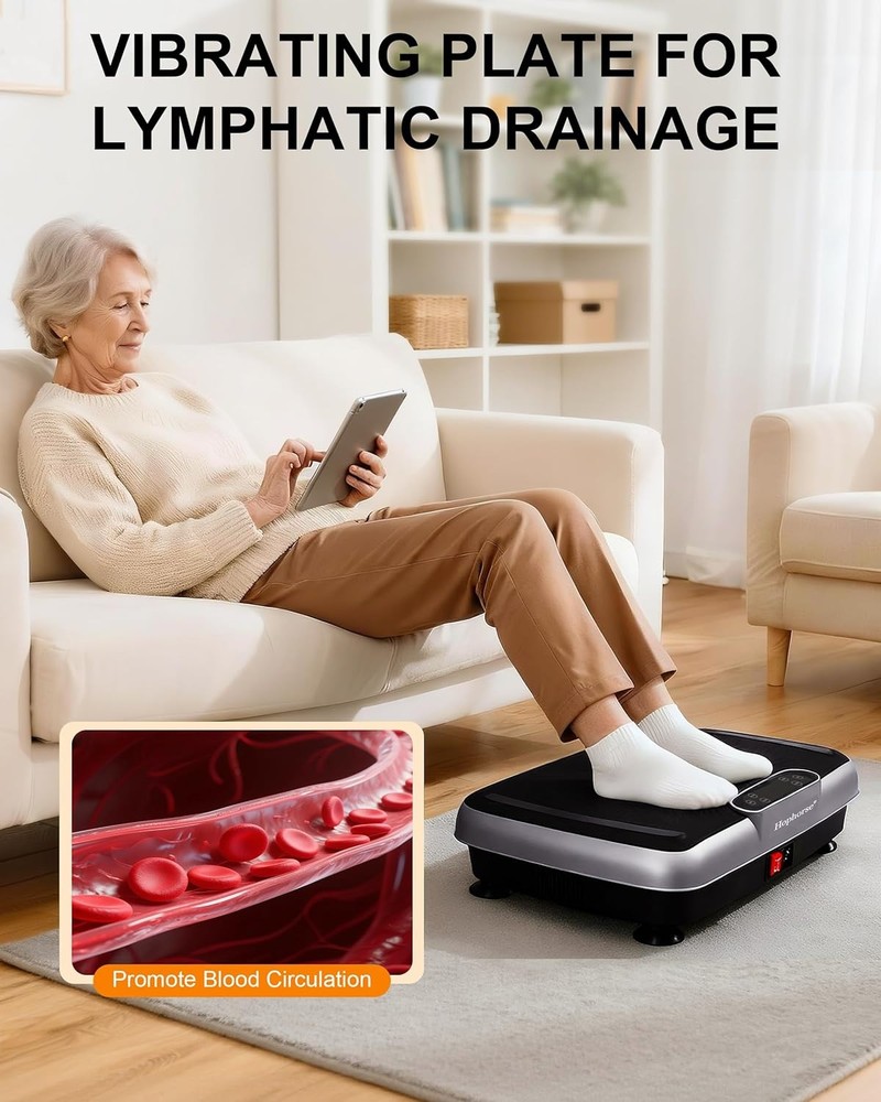 Vibration Plate Exercise Machine, Vibrating Plate for Lymphatic Drainage Weight