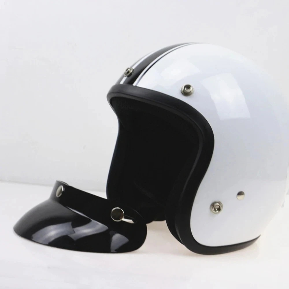 Black Classic Open Face Motorcycle Helmet Replacement Universal Peak Visor UK