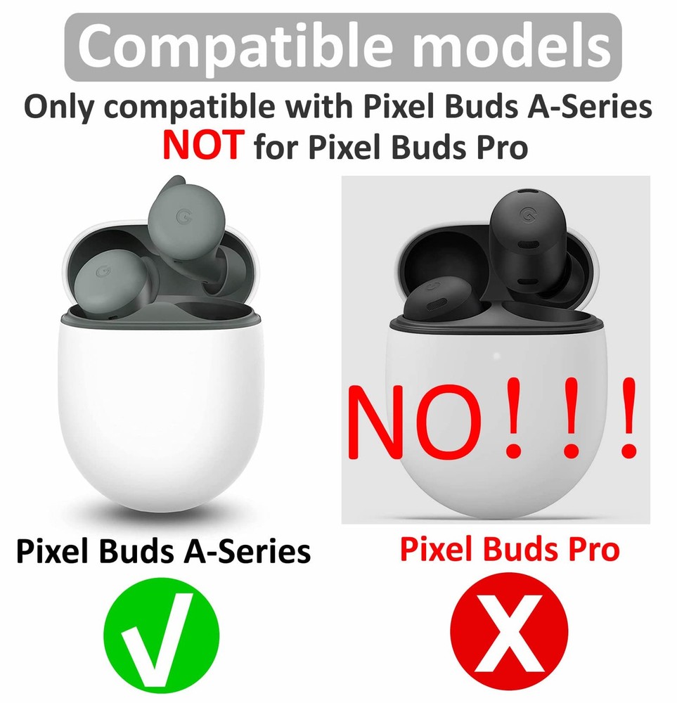 Memory Foam Tips Compatible with Google Pixel Buds S/M/L, memory foam black