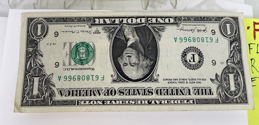 2013 B Duplicate Print Error $1 B 04519735 * D/C Fancy Serial Numbers Star Note