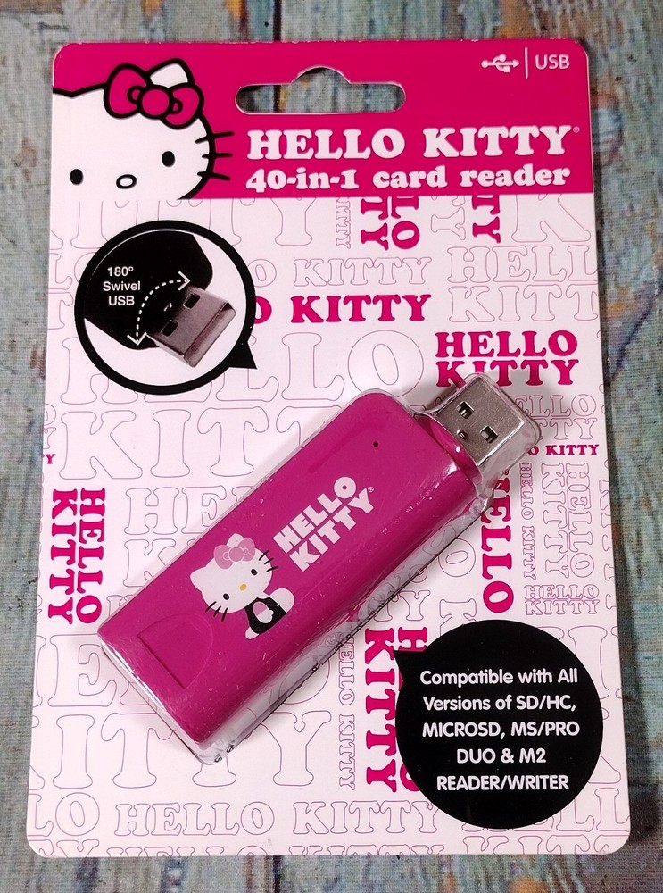 Hello Kitty 40-in-1 Card Reader - NEW