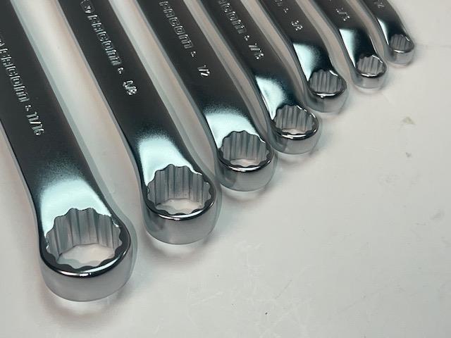 NEW Facom 7pc Set 10° Offset Stubby THIN WALL Box End SAE Wrench Set 1/4-13/16"