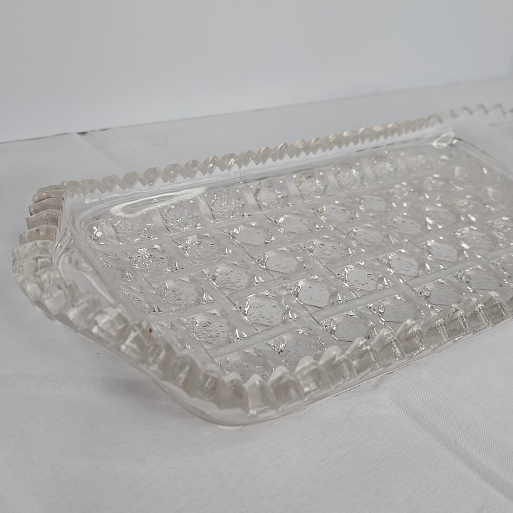 Rectangular Clear Glass Pickle Dish 11" X 5.5"