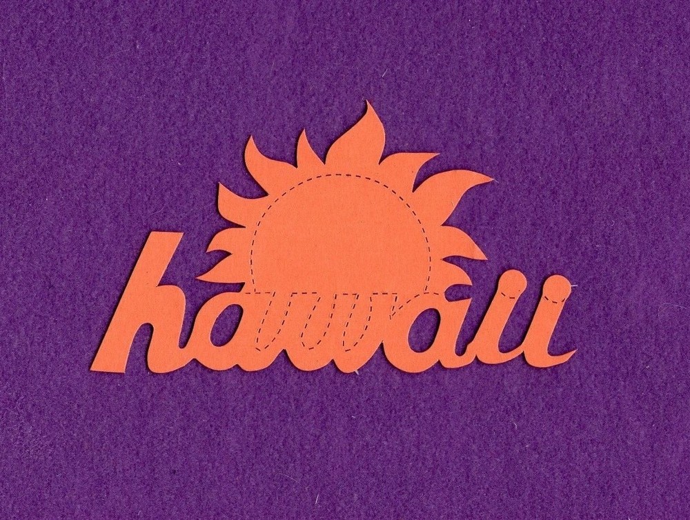 "HAWAII" die cuts scrapbook cards