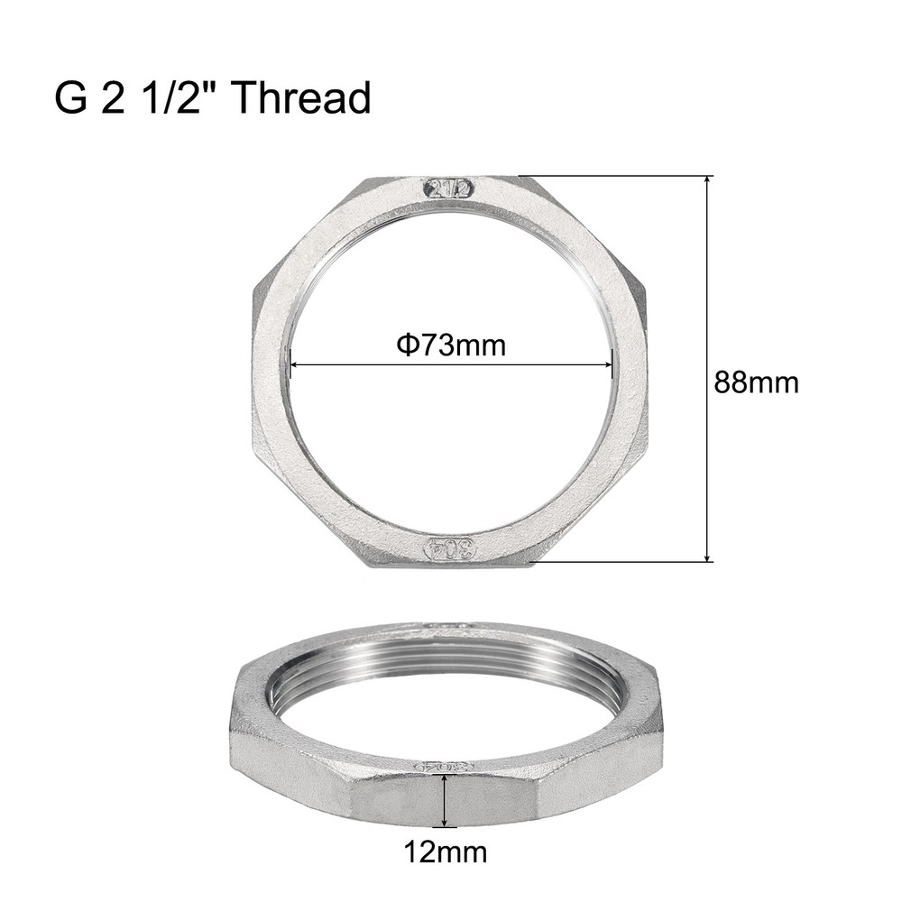 Cast Pipe Fitting Hex Locknut Nut G 2 1/2" Female Thread (DN65)