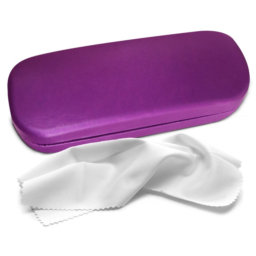 Hard Shell Glasses Case-Lightweight Large Eyeglass Holder with Microfiber Cloth