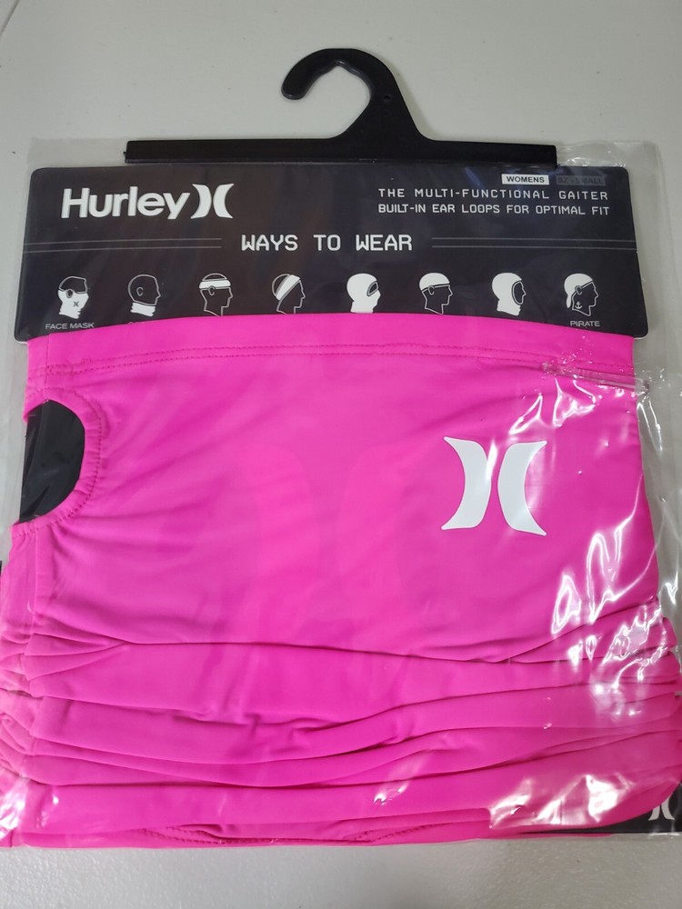 Hurley Multi-Functional Seamless Wear Gaiter Lightweight One Size Pink