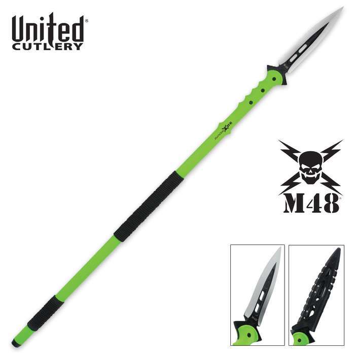 44" M48 Zombie Apocalypse Hunting Tactical Spear Knife Throwing with Sheath