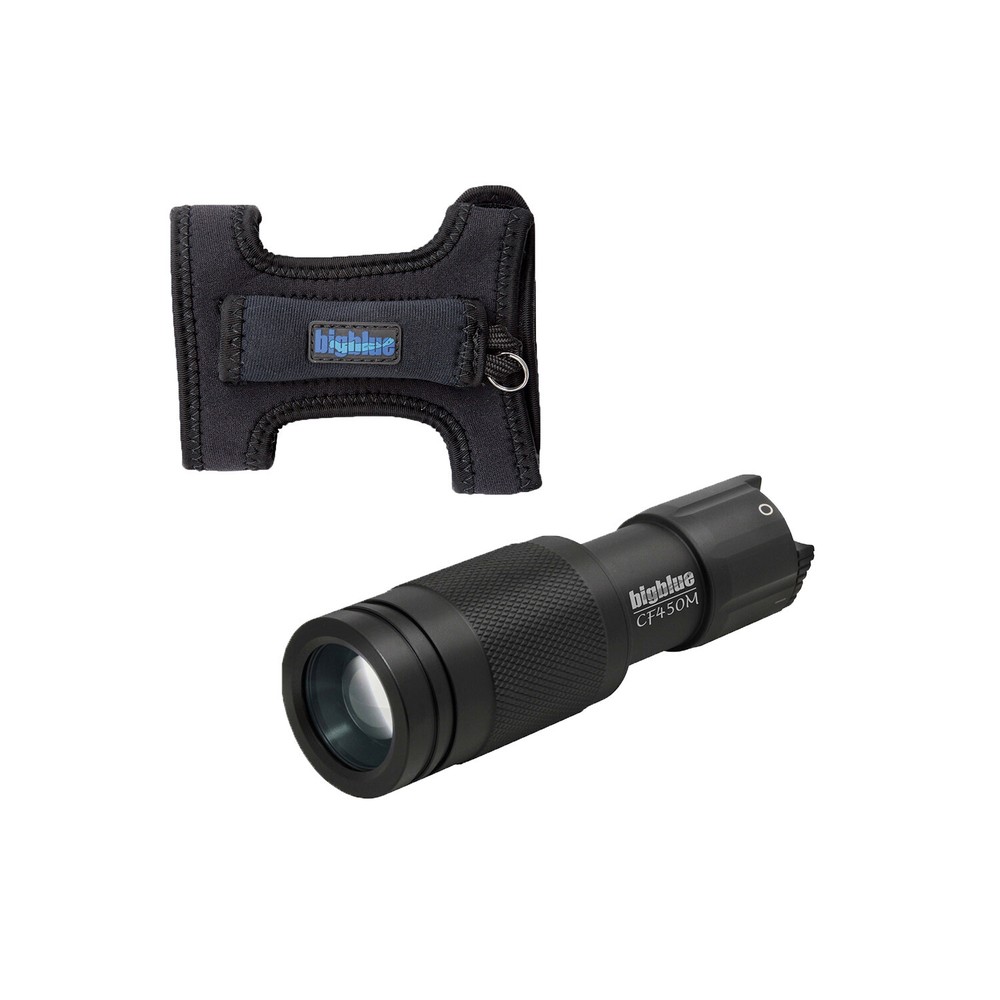 BigBlue 450 Lumen Mini Focusable Light, Black w/ Batteries