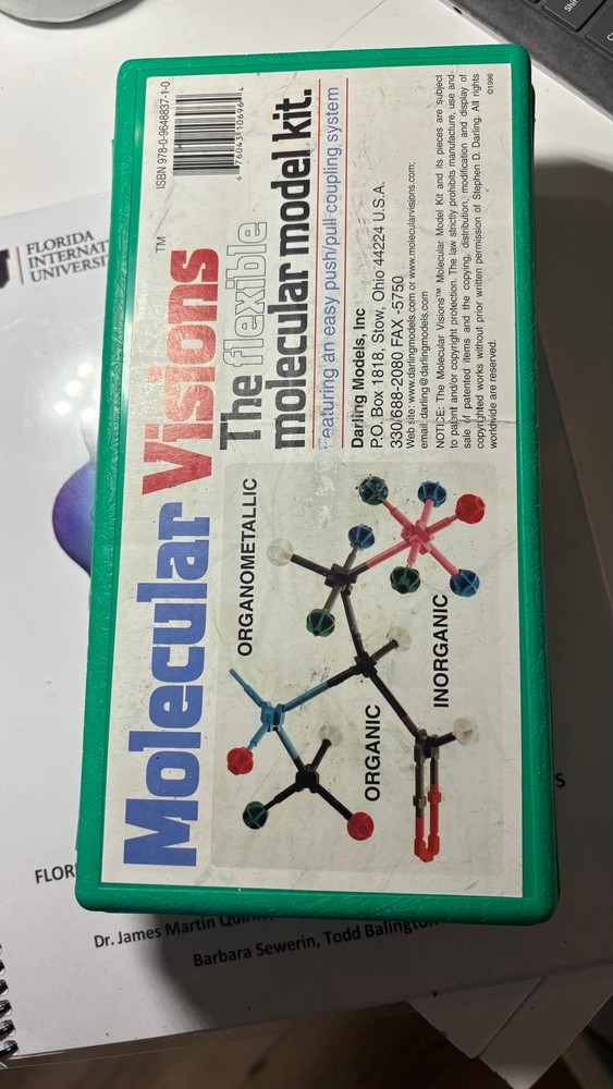 Molecular Visions Flexible Molecular Model Kit 1996 Edition