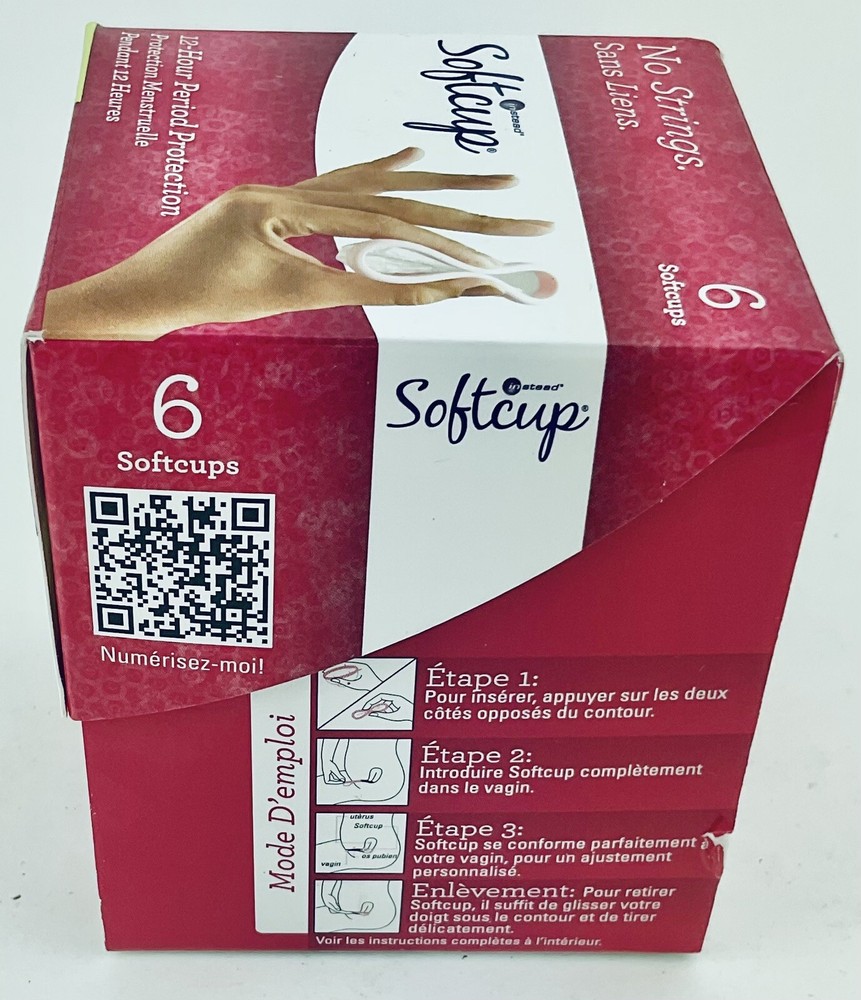 Softcup Menstrual Cup 6 Count 12 hr Eliminates Odor